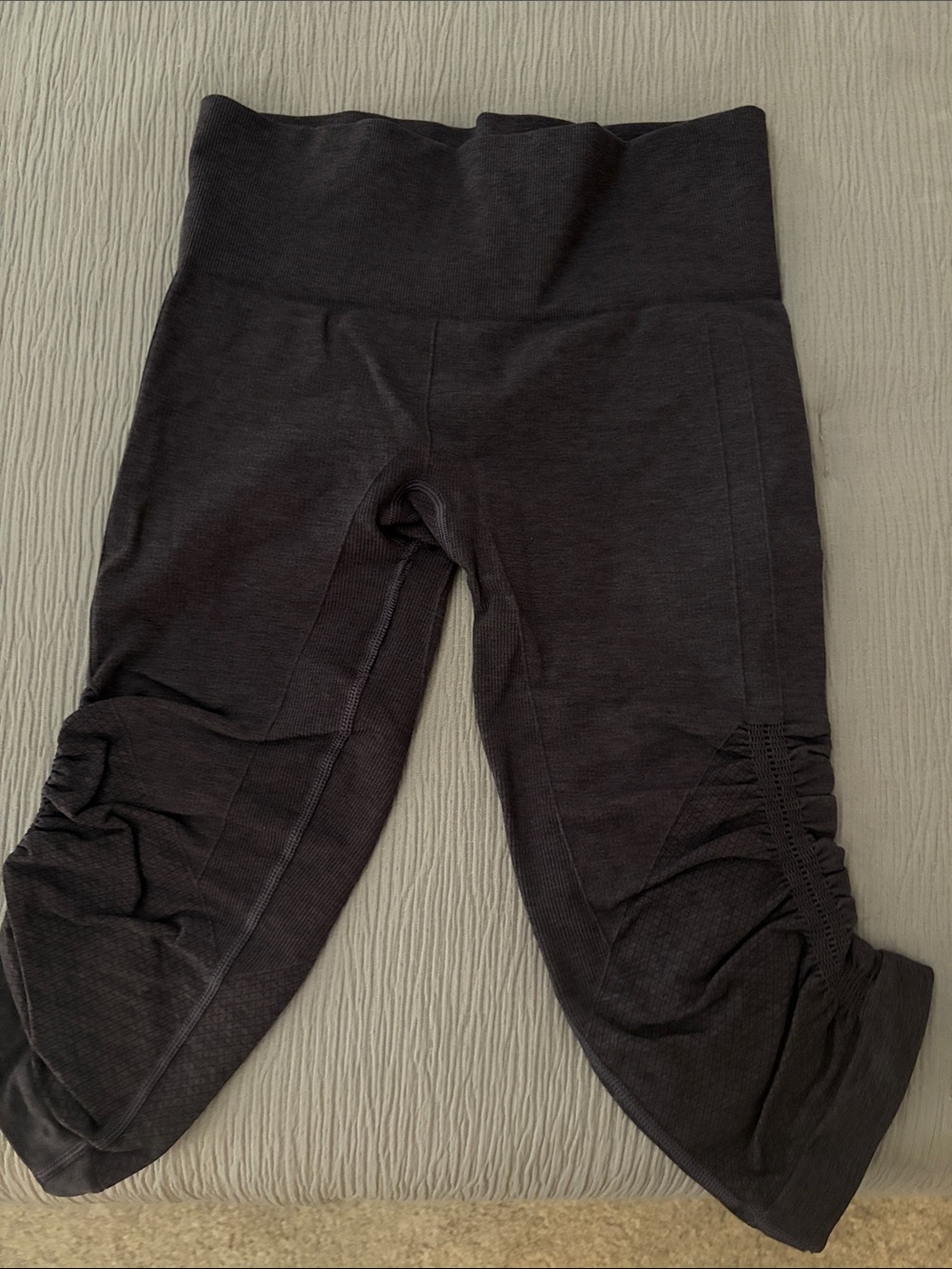 lululemon athletica Black Kids High-Waist Capri Leggings with Ruched Side Detail